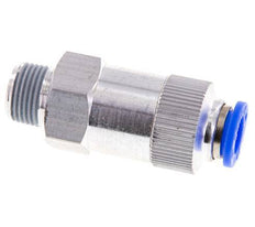 Push-In Check Valve 10mm & R3/8'' Male Aluminum 0.2-10bar (3-145psi) Hose-Thread