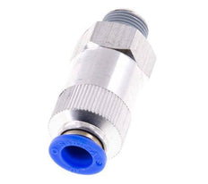 Push-In Check Valve 10mm & R3/8'' Male Aluminum 0.2-10bar (3-145psi) Hose-Thread