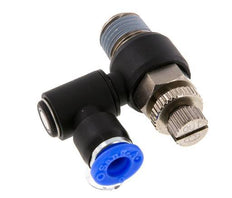 Flow Control Silencer Meter-Out Rotatable 6 mm - R1/4'' Brass/PA 66