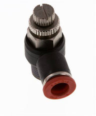 Flow Control Silencer Meter-In Elbow 8 mm - R1/4'' Brass/PA 66