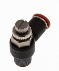 Flow Control Silencer Meter-In Elbow 8 mm - R1/4'' Brass/PA 66