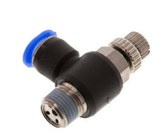 Flow Control Silencer Meter-Out Elbow 6 mm - R1/8'' Brass/PBT