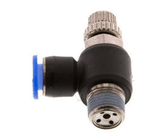 Flow Control Silencer Meter-Out Elbow 6 mm - R1/8'' Brass/PBT