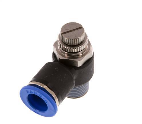 Flow Control Silencer Meter-Out Elbow 12 mm - R3/8'' Brass/PA 66