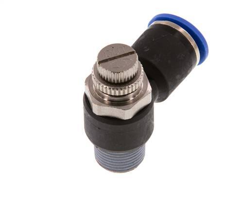 Flow Control Silencer Meter-Out Elbow 12 mm - R3/8'' Brass/PA 66