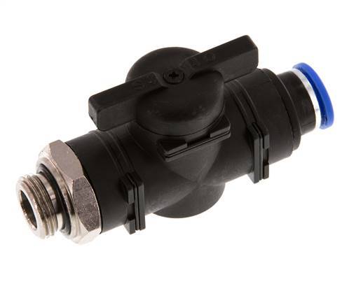 2-Way Straight Ball Valve 10 mm - G3/8'' Plastic/Brass