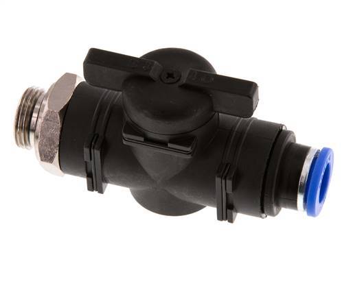 2-Way Straight Ball Valve 10 mm - G3/8'' Plastic/Brass