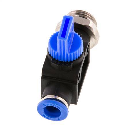 3/2-Way Shut-Off Hand Valve 8 mm - G3/8'' Plastic/Brass Tube-side venting