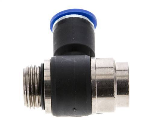 Flow Control Silencer Meter-Out Elbow 12 mm - G1/2'' Brass/PA 66 Slotted Screw