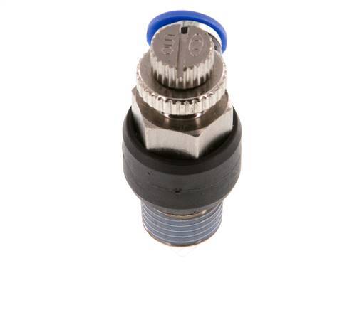 Flow Control Silencer Meter-Out Elbow 6 mm - R1/4'' Brass/PA 66