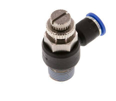 Flow Control Silencer Meter-Out Elbow 6 mm - R1/4'' Brass/PA 66