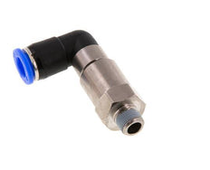 8mm & R1/8'' Elbow Quick Swivel Joint Push-In-Male Threads Nickel-Plated Brass/PBT NBR Rotatable