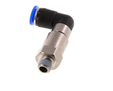 8mm & R1/8'' Elbow Quick Swivel Joint Push-In-Male Threads Nickel-Plated Brass/PBT NBR Rotatable