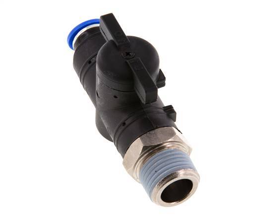 2-Way Straight Ball Valve 10 mm - R1/2'' Plastic/Brass