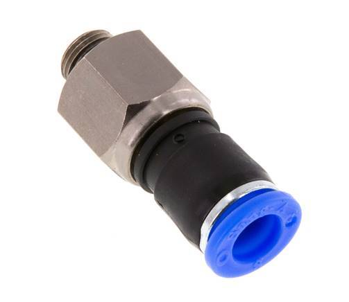 8mm & G1/8'' Swivel Joint Push-In-Male Threads Nickel-Plated Brass/PBT NBR Rotatable