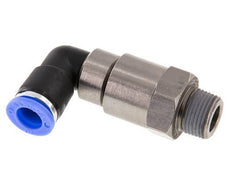 10mm & R3/8'' Elbow Quick Swivel Joint Push-In-Male Threads Nickel-Plated Brass/PBT NBR Rotatable