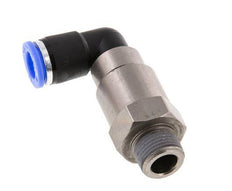 10mm & R3/8'' Elbow Quick Swivel Joint Push-In-Male Threads Nickel-Plated Brass/PBT NBR Rotatable