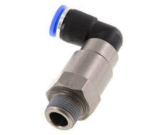 10mm & R3/8'' Elbow Quick Swivel Joint Push-In-Male Threads Nickel-Plated Brass/PBT NBR Rotatable