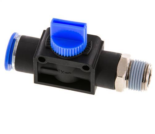 3/2-Way Shut-Off Hand Valve 12 mm - R3/8'' Plastic/Brass Thread-side venting