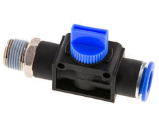 3/2-Way Shut-Off Hand Valve 12 mm - R3/8'' Plastic/Brass Thread-side venting