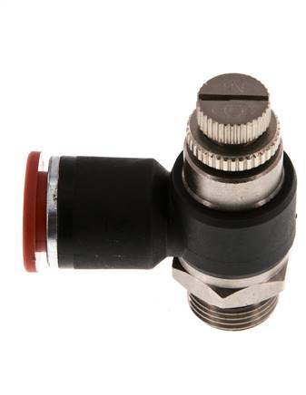 Flow Control Silencer Meter-In Elbow 12 mm - G3/8'' Brass/PA 66