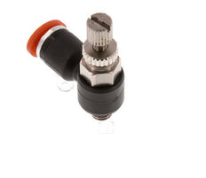Flow Control Silencer Meter-In Elbow 4 mm - M5 Brass/PA 66