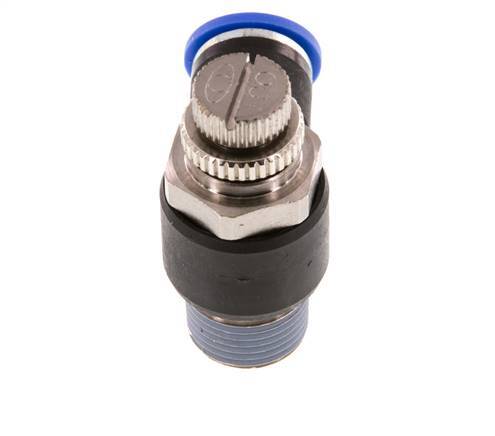 Flow Control Silencer Meter-Out Elbow 10 mm - R3/8'' Brass/PA 66