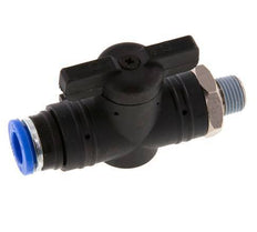 2-Way Straight Ball Valve 8 mm - R1/8'' Plastic/Brass