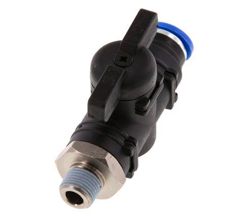 2-Way Straight Ball Valve 8 mm - R1/8'' Plastic/Brass