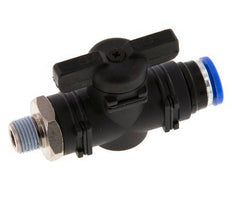 2-Way Straight Ball Valve 8 mm - R1/8'' Plastic/Brass