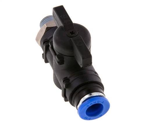 2-Way Straight Ball Valve 8 mm - R1/8'' Plastic/Brass