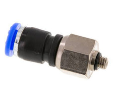 6mm & M5 Swivel Joint Push-In-Male Threads Nickel-Plated Brass/PBT NBR Rotatable