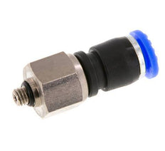 6mm & M5 Swivel Joint Push-In-Male Threads Nickel-Plated Brass/PBT NBR Rotatable