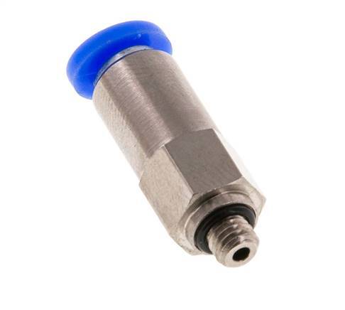 Push-In Check Valve 4mm & M5 Male Brass/PBT 0.2-10bar (3-145psi) Hose-Thread