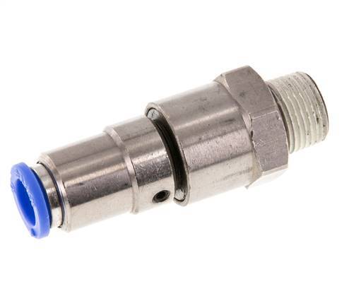 10mm & R3/8'' Quick Swivel Joint Push-In-Male Threads Nickel-Plated Brass/PBT NBR Rotatable