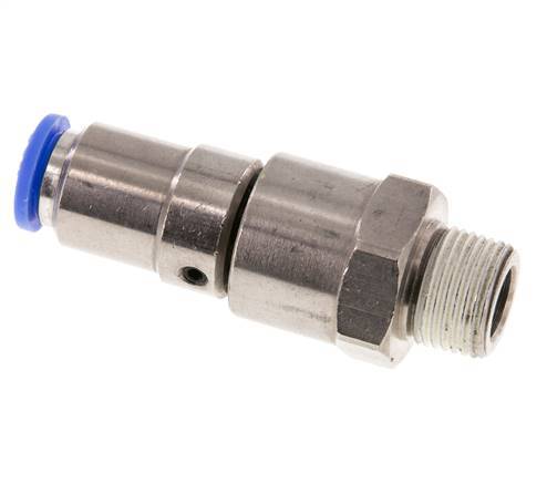 10mm & R3/8'' Quick Swivel Joint Push-In-Male Threads Nickel-Plated Brass/PBT NBR Rotatable