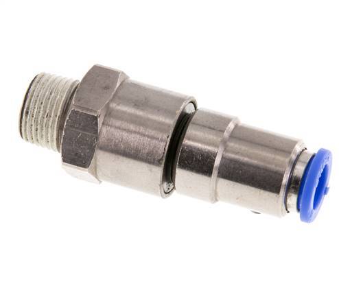 10mm & R3/8'' Quick Swivel Joint Push-In-Male Threads Nickel-Plated Brass/PBT NBR Rotatable