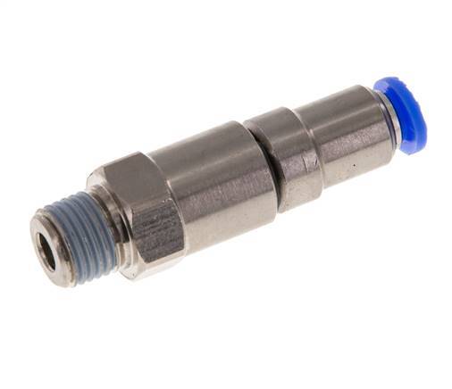 6mm & R1/4'' Quick Swivel Joint Push-In-Male Threads Nickel-Plated Brass/PBT NBR Rotatable
