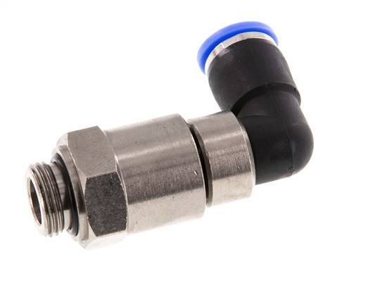 10mm & G3/8'' Elbow Quick Swivel Joint Push-In-Male Threads Nickel-Plated Brass/PBT NBR Rotatable