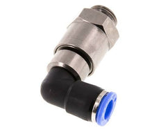 10mm & G3/8'' Elbow Quick Swivel Joint Push-In-Male Threads Nickel-Plated Brass/PBT NBR Rotatable