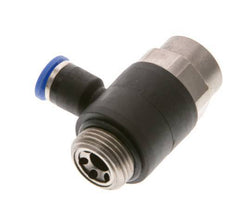 Flow Control Silencer Meter-Out Elbow 6 mm - G3/8'' Brass/PA 66 Slotted Screw