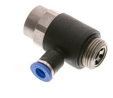 Flow Control Silencer Meter-Out Elbow 6 mm - G3/8'' Brass/PA 66 Slotted Screw