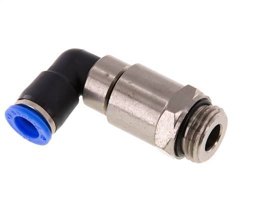 10mm & G1/2'' Elbow Quick Swivel Joint Push-In-Male Threads Nickel-Plated Brass/PBT NBR Rotatable