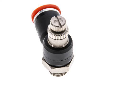 Flow Control Silencer Meter-In Elbow 8 mm - G1/8'' Brass/PA 66