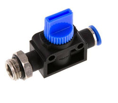 3/2-Way Shut-Off Hand Valve 6 mm - G1/4'' Plastic/Brass Thread-side venting