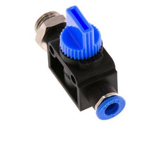 3/2-Way Shut-Off Hand Valve 6 mm - G1/4'' Plastic/Brass Thread-side venting