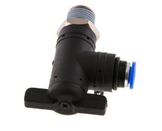 2-Way Elbow Ball Valve 6 mm - R1/4'' Plastic/Brass