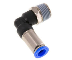 Push-In Fitting 10mm & R1/2'' Male Auto Shut-Off Elbow Brass/PBT 0-10bar (0-145psi)