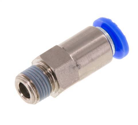 Push-In Check Valve 6mm & R1/8'' Male Brass/PBT 0.2-10bar (3-145psi) Hose-Thread