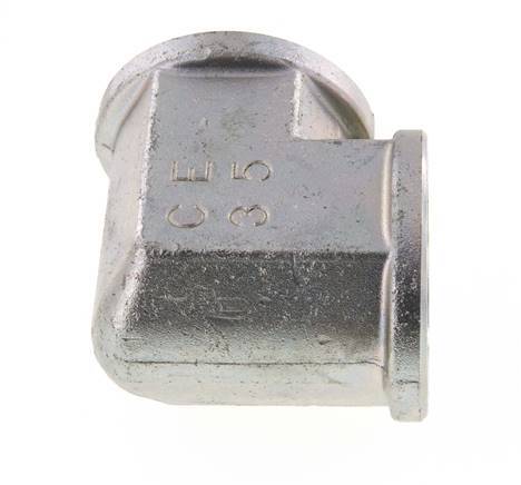 90deg Angled Fitting G1 1/2'' Female High Pressure Steel 160bar (2248.0psi) Hydraulic